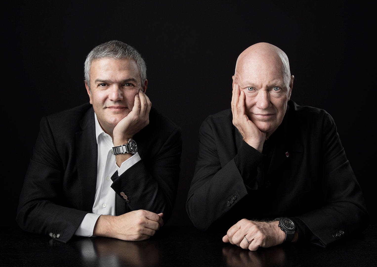 Jean-Claude Biver (right) with Hublot CEO Ricardo Guadalupe