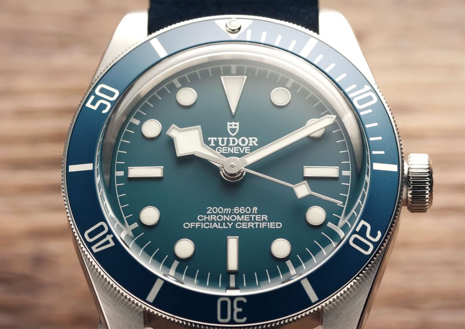 The new Tudor Black Bay Fifty-Eight Blue retails at £2,760 on a bracelet