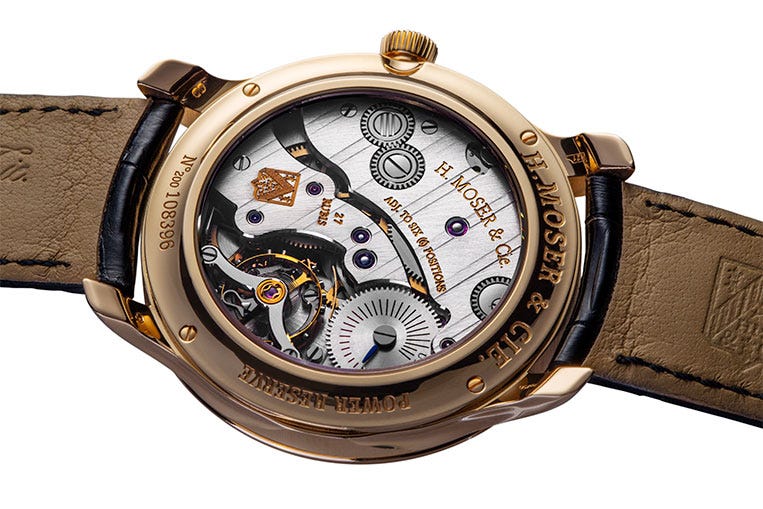 The in-house movement has been inspired by vintage H. Moser & Cie. timepieces